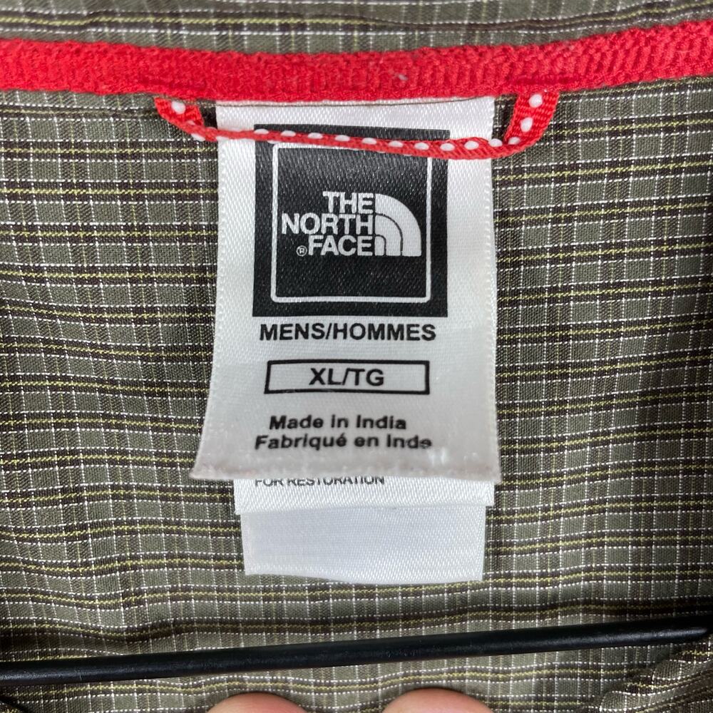 The North Face Button Up Shirt Men's XL Beige Check Long Sleeve Hiking Outdoors - Picture 4 of 10